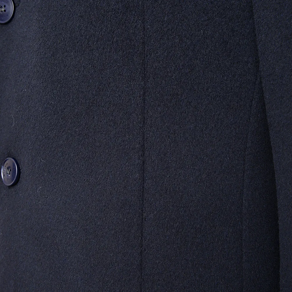 Hackett London Wool Cashmere Coat in Navy