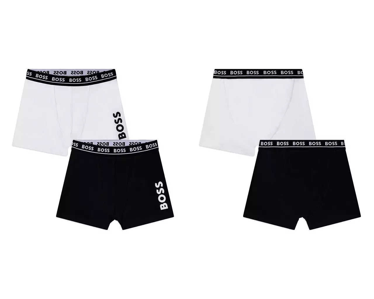 Hugo Boss Boy's J20328 09B Boxer Shorts Black White