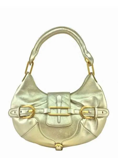 Jimmy Choo Metallic Leather Small Tulita Hobo