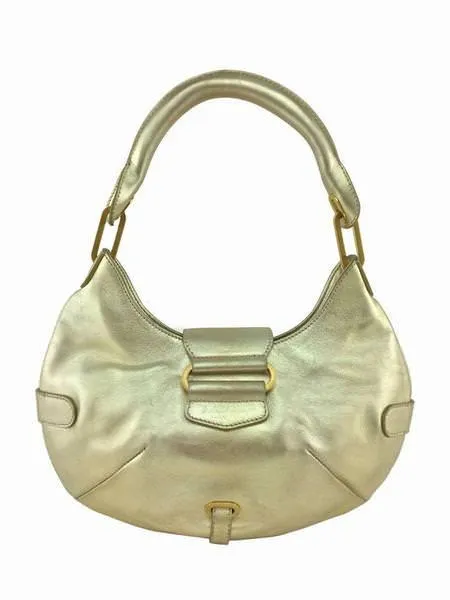 Jimmy Choo Metallic Leather Small Tulita Hobo