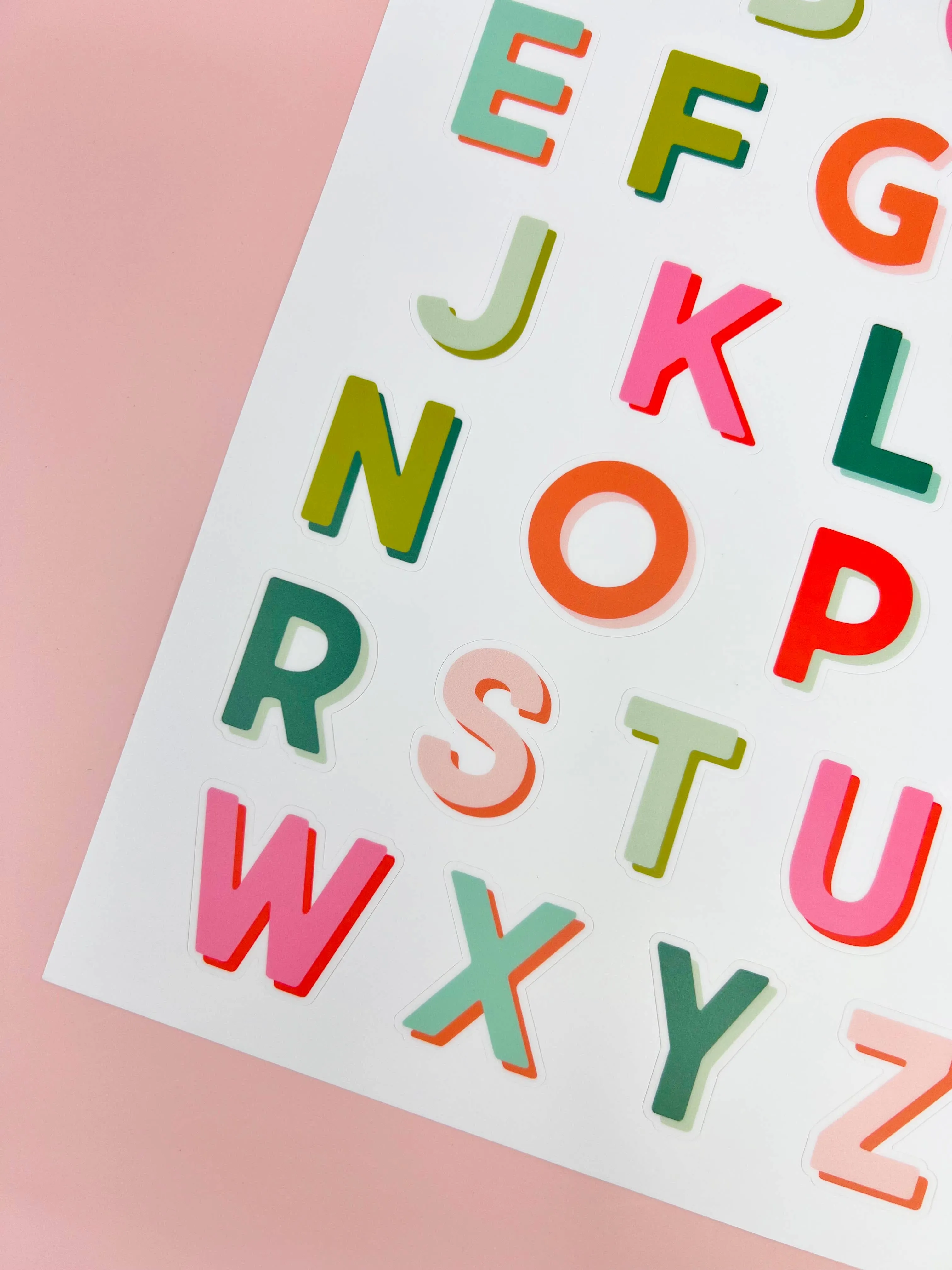 Joy Creative Shop - Vinyl Alphabet Sticker Sheet - Holiday