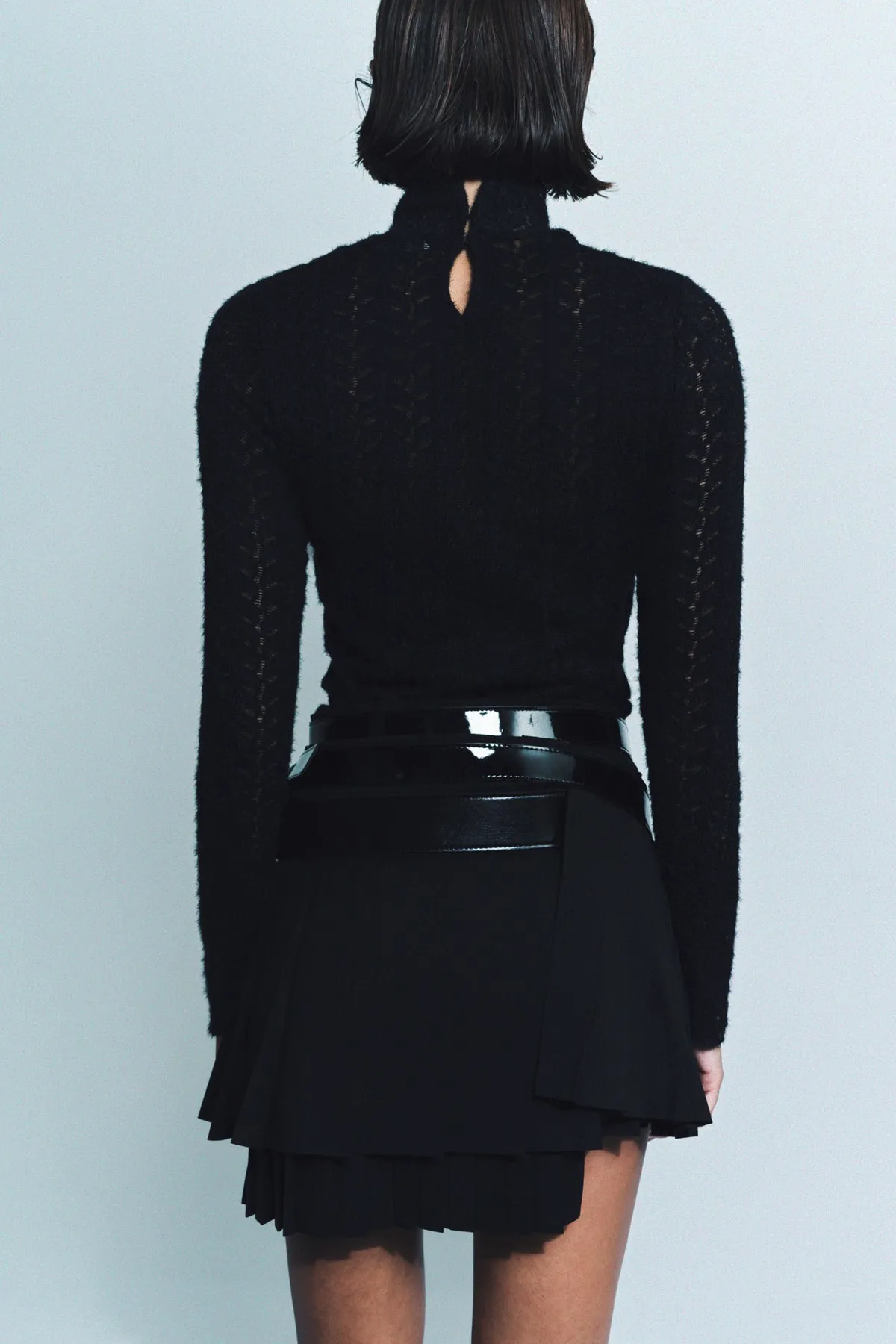 JUNYA WATANABE | BELTED PLEATED MINI SKIRT