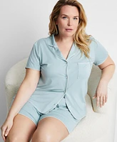 Macy's State of Day Women's 2-Pc. Short-Sleeve Notched-Collar Pajama Set Xs-3X