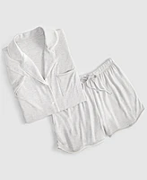 Macy's State of Day Women's 2-Pc. Short-Sleeve Notched-Collar Pajama Set Xs-3X