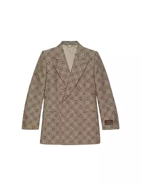 Maxi horsebit pattern cotton jacket