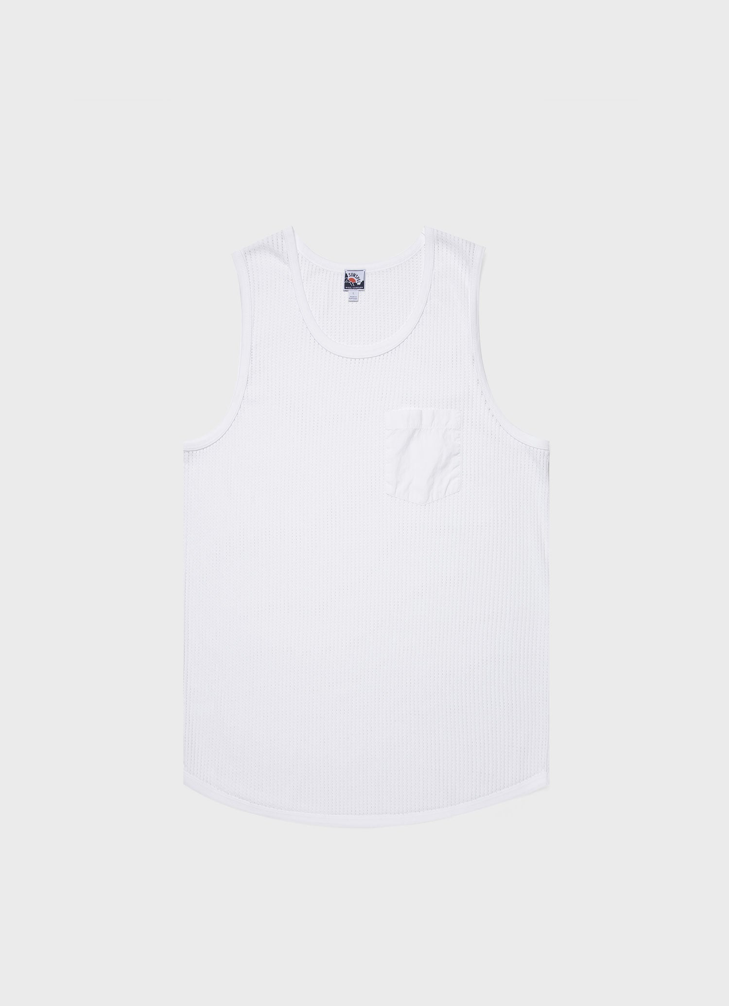 Men's Sunspel x Nigel Cabourn Mesh Vest in White