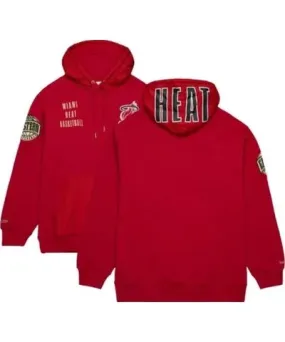 Mitchell & Ness Men's NBA Miami Heat Team OG 2.0 Vintage Logo Fleece Pullover Hoodie