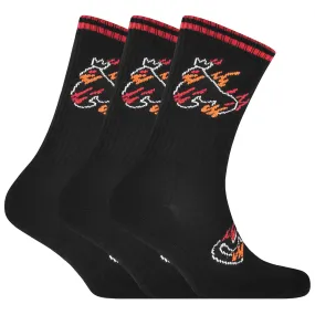 Money 3 Pack Sport Socks Black