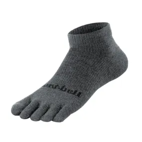 Montbell Men's Merino Wool Travel 5 Toe Ankle Socks