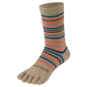 Montbell Merino Wool 5 Toe Socks Unisex - Tan