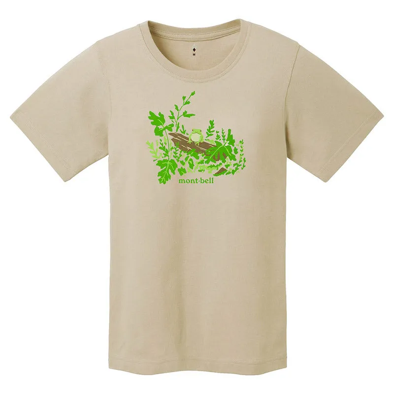 Montbell T-Shirt Women's Pear Skin Cotton T Tree Frog - Ivory UV Cut