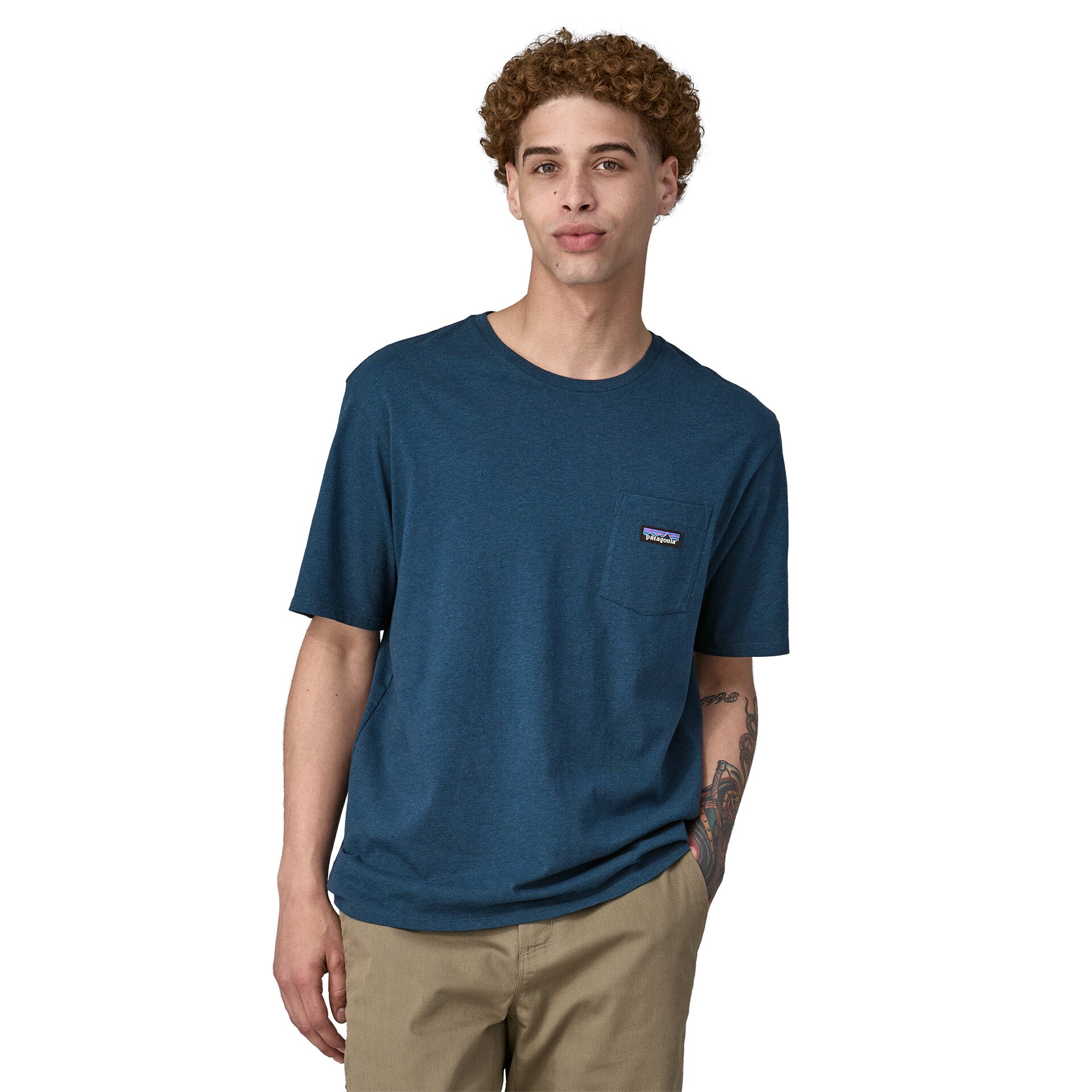 M'S DAILY POCKET TEE TIDAL BLUE