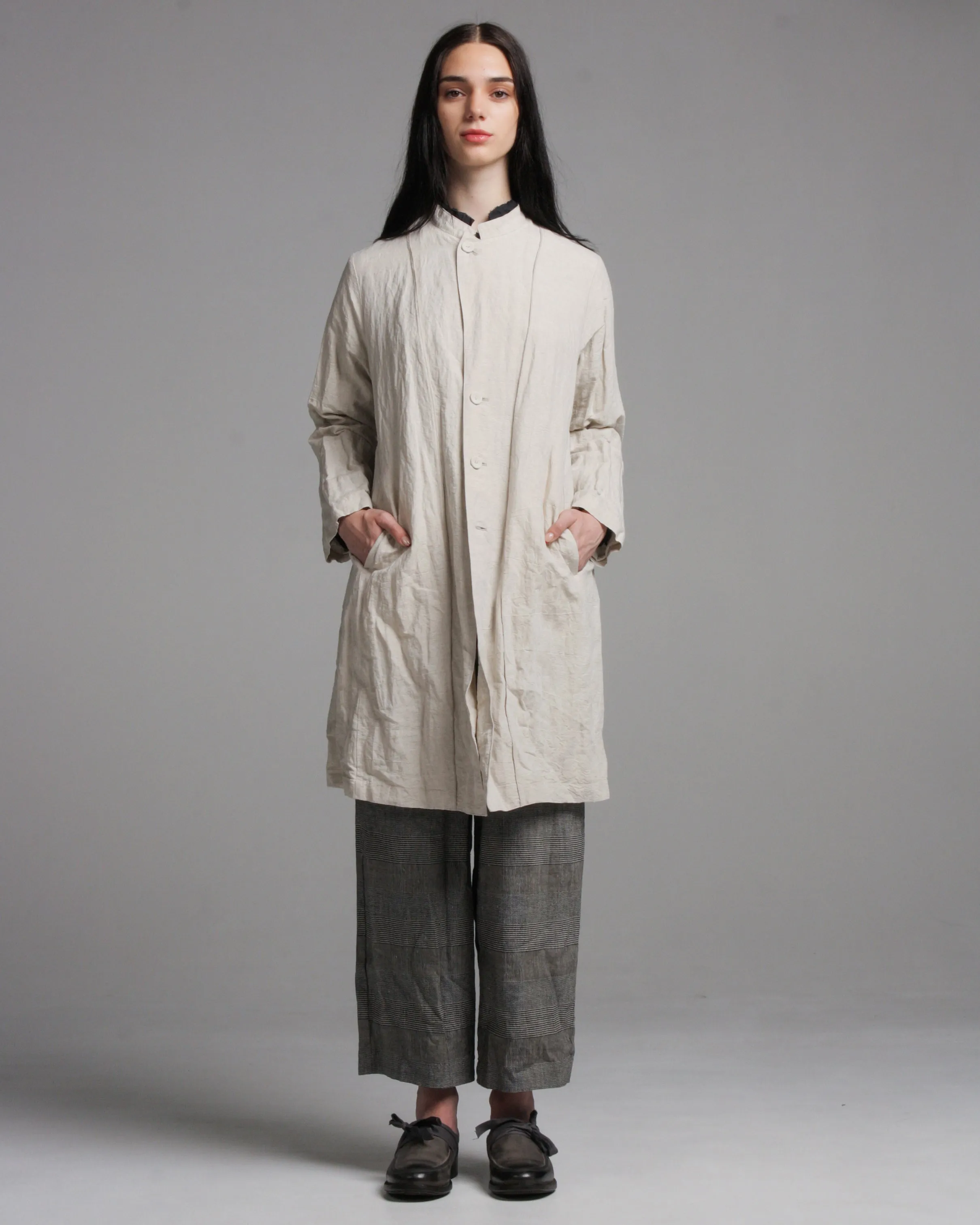 Natural Azuma-daki Wrinkle Coat