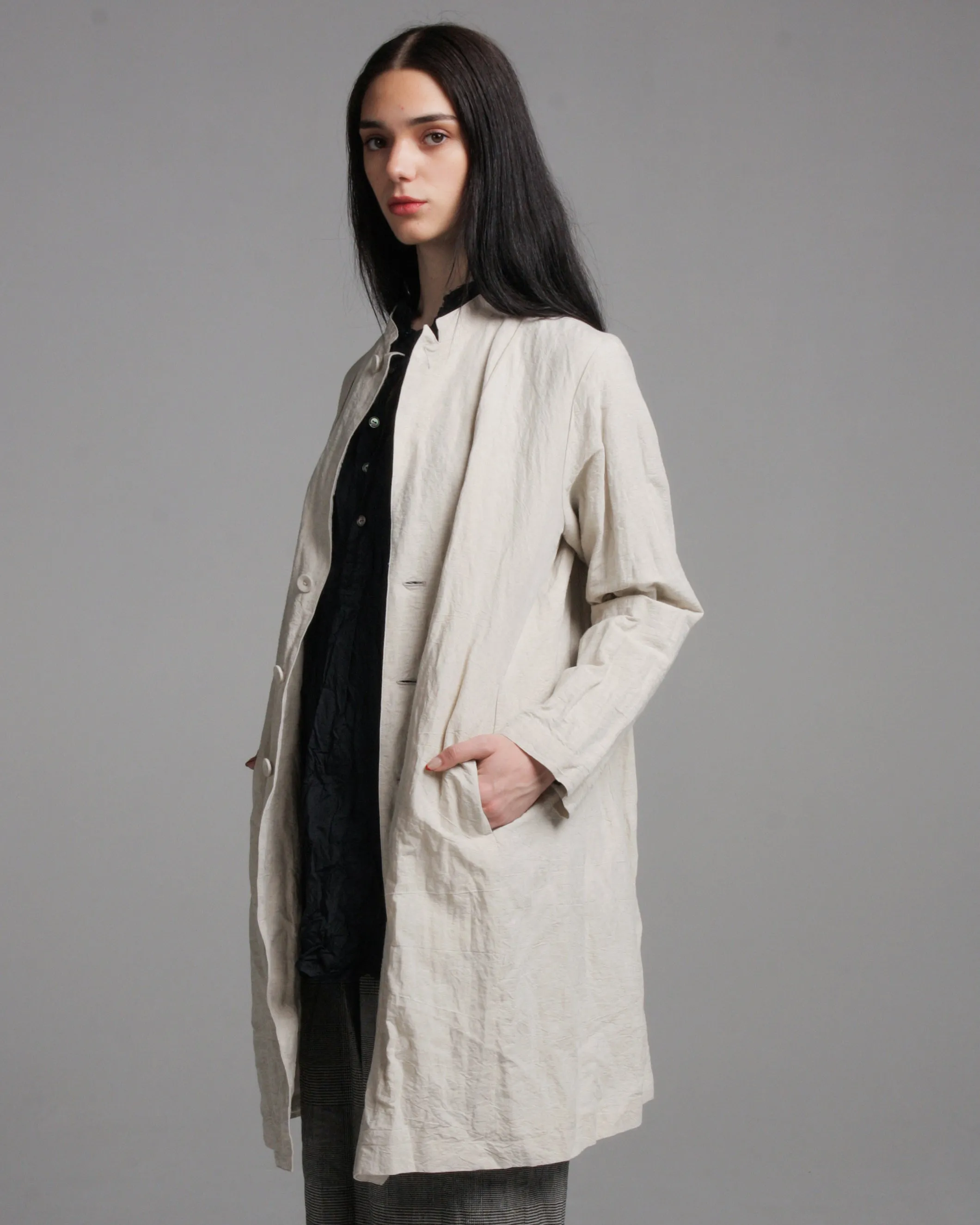 Natural Azuma-daki Wrinkle Coat