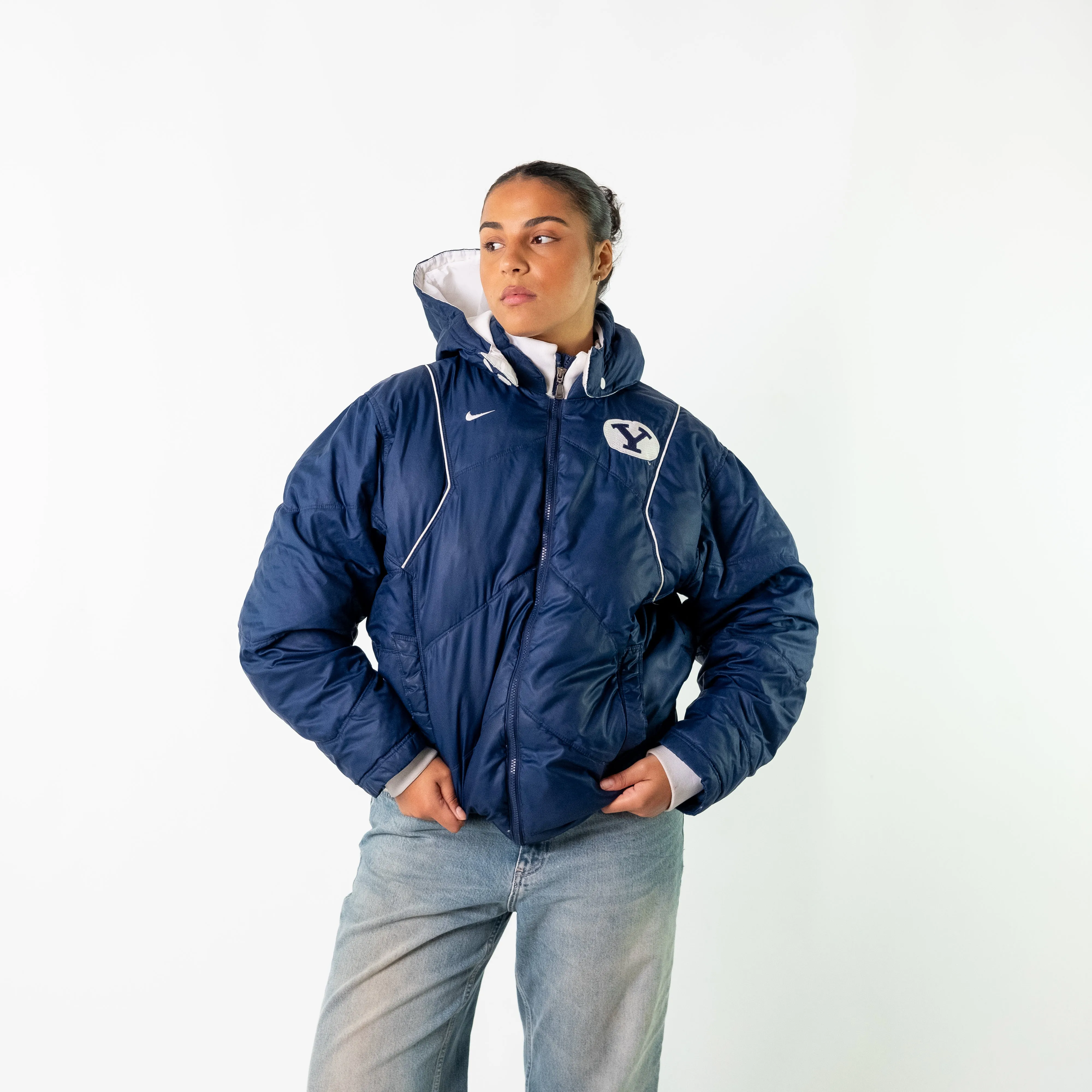 Navy Blue y2ks Nike Puffer (S)