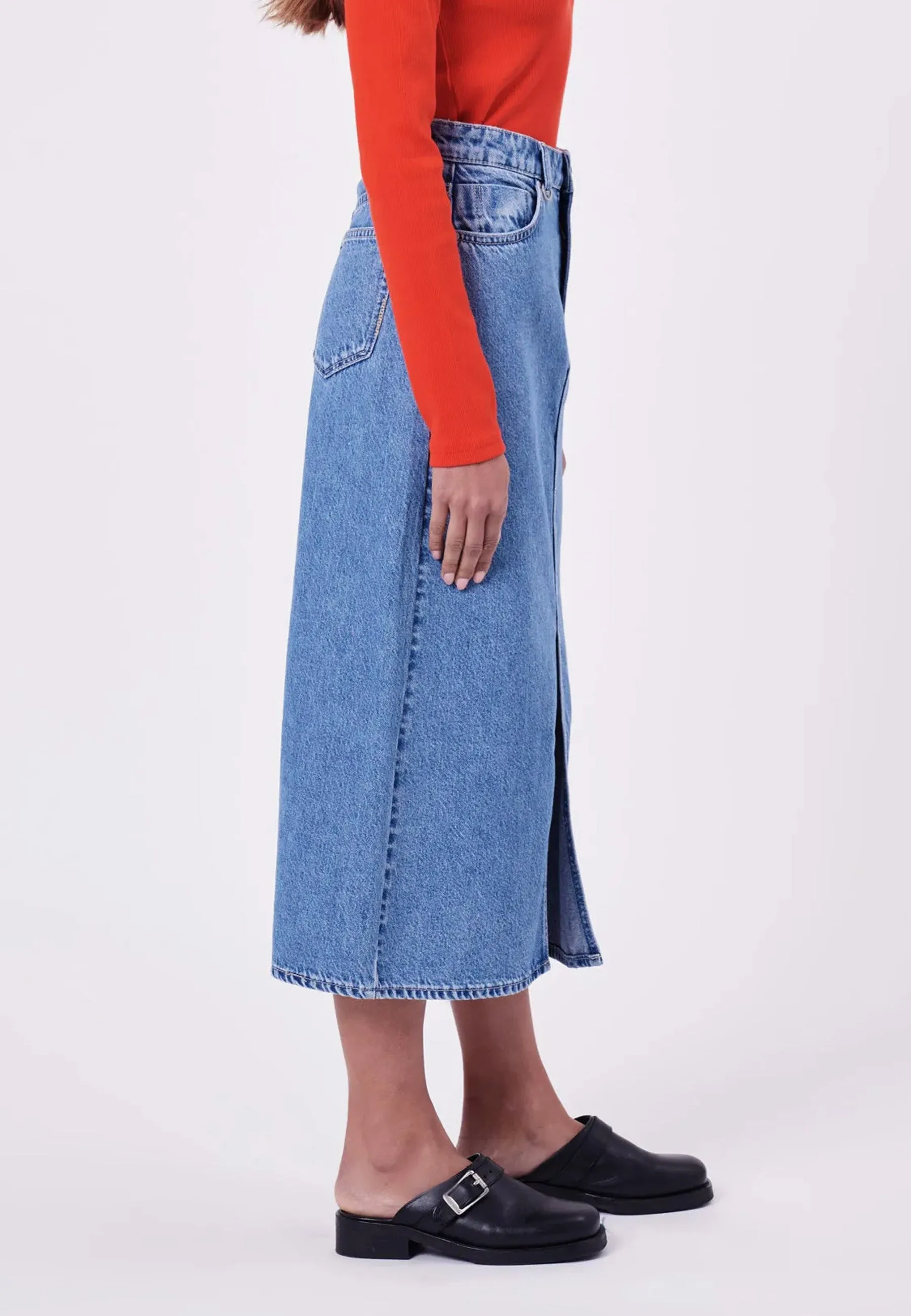 Nico Skirt Camille - Light Vintage Indigo