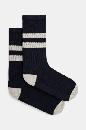 Norse Projects socks Bjarki Cotton Sport navy blue color N82.0001.7004