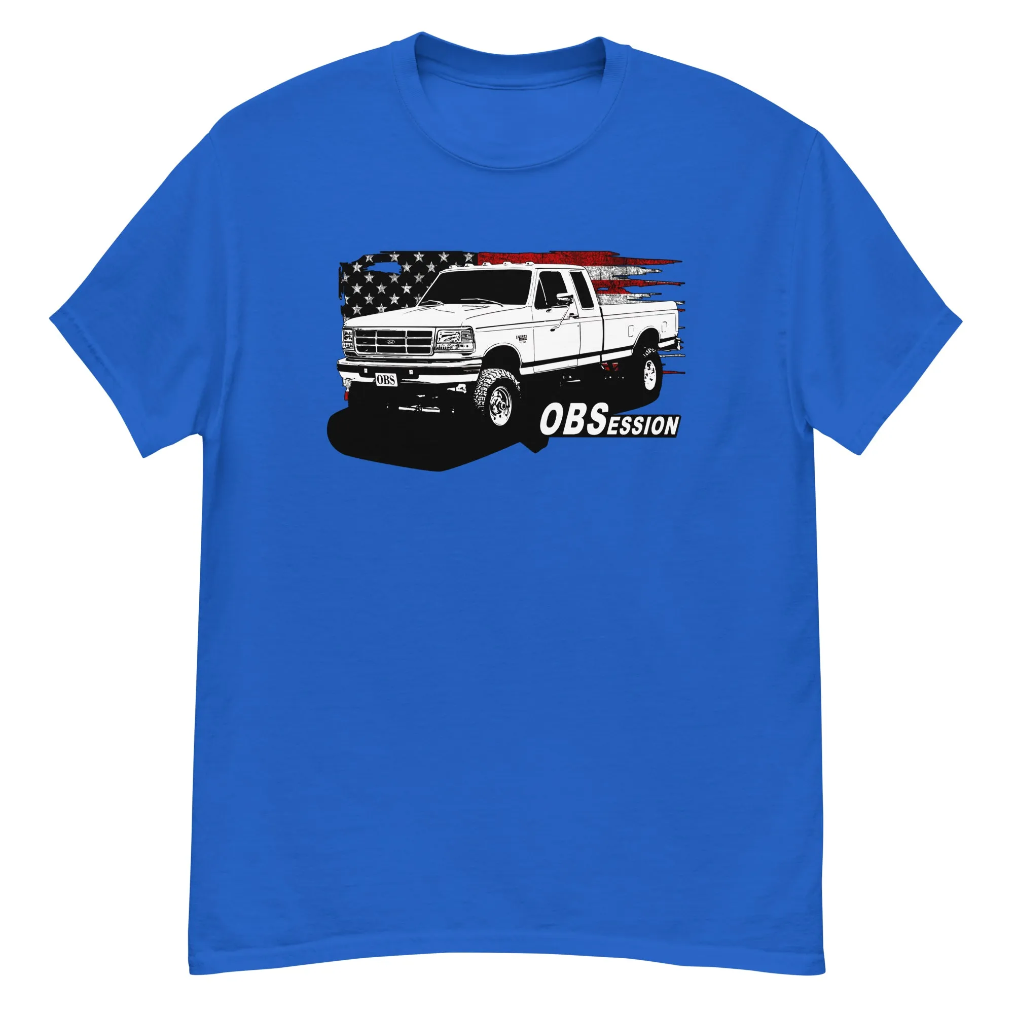 OBS Ext Cab Truck T-shirt, American Flag Design