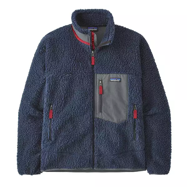 Patagonia Classic Retro-X Fleece Jacket - New Navy w/Wax Red