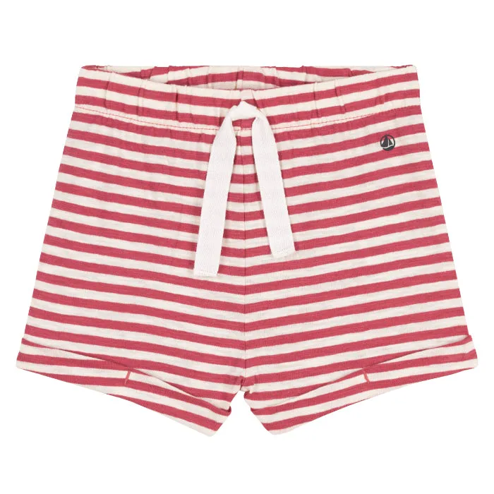 Petit Bateau Baby Shorts Papi Pink Stripes