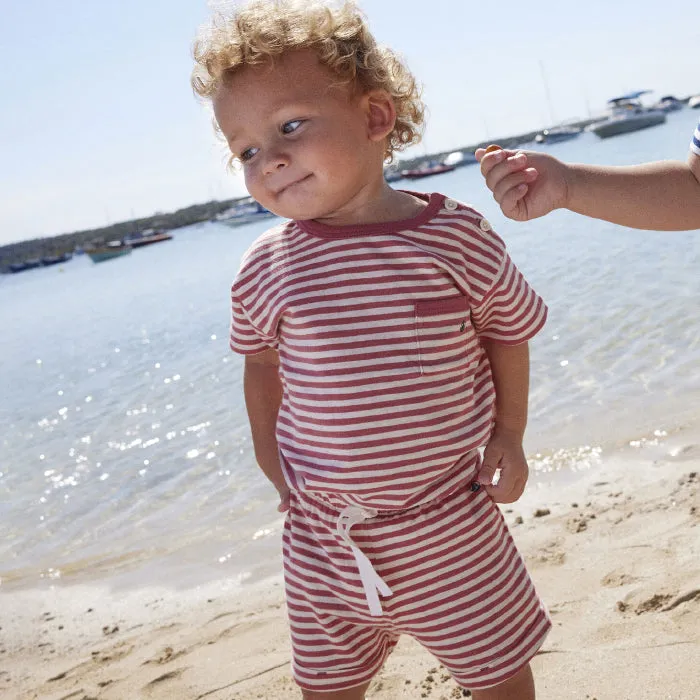 Petit Bateau Baby Shorts Papi Pink Stripes