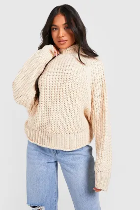 Petit Knitted High Neck Balloon Sleeve Sweater