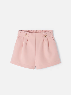 Pink Crepe Shorts - Girl