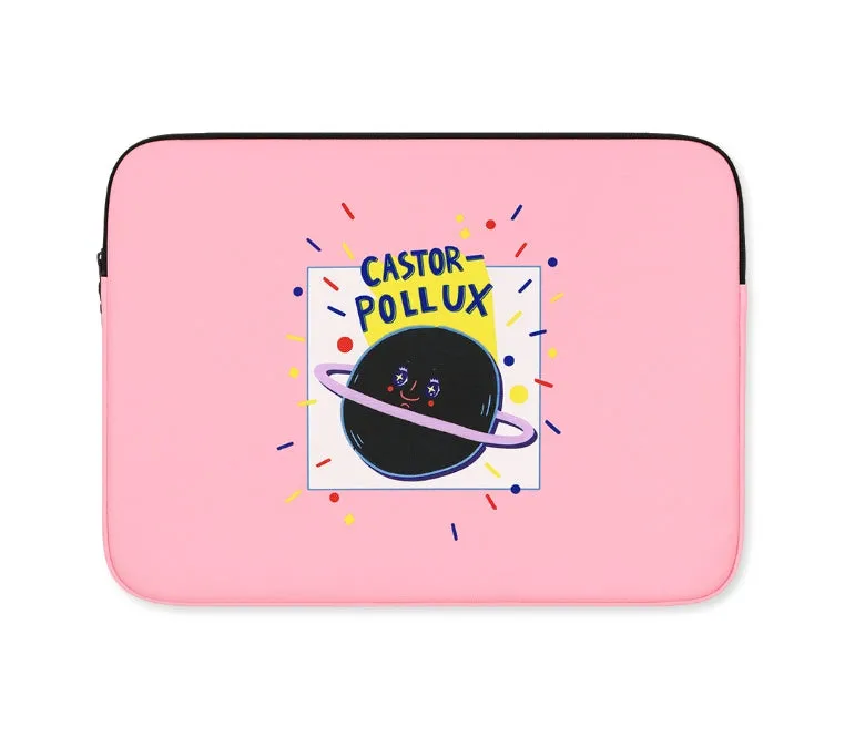 Pink Graphic Laptop Sleeves 13 15 inch Cases Protective Covers Handbags Square Pouches Designer Artist Prints Cute Lightweight S