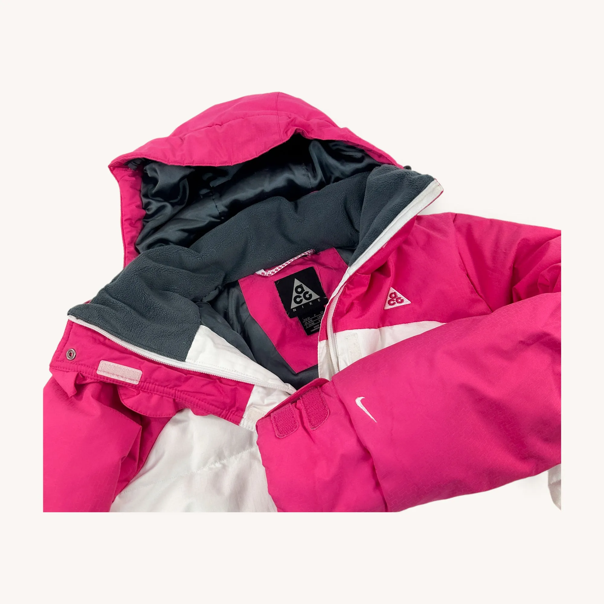 Pink White y2ks NIKE ACG Puffer Jacket Coat (S/M)