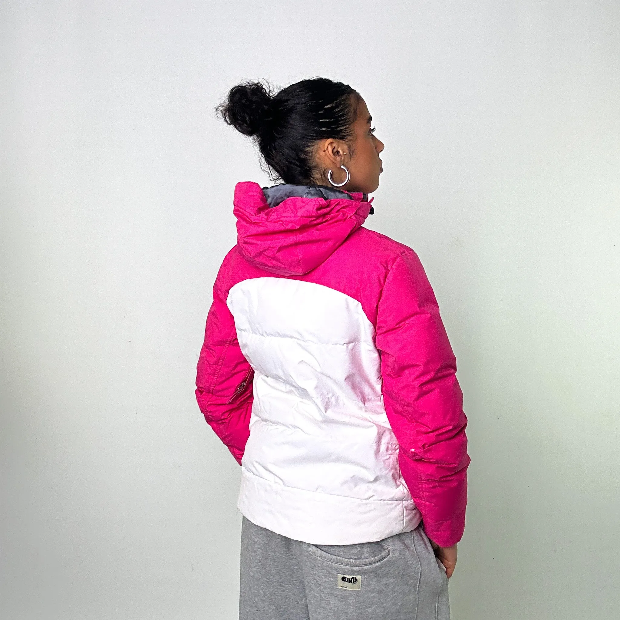 Pink White y2ks NIKE ACG Puffer Jacket Coat (S/M)