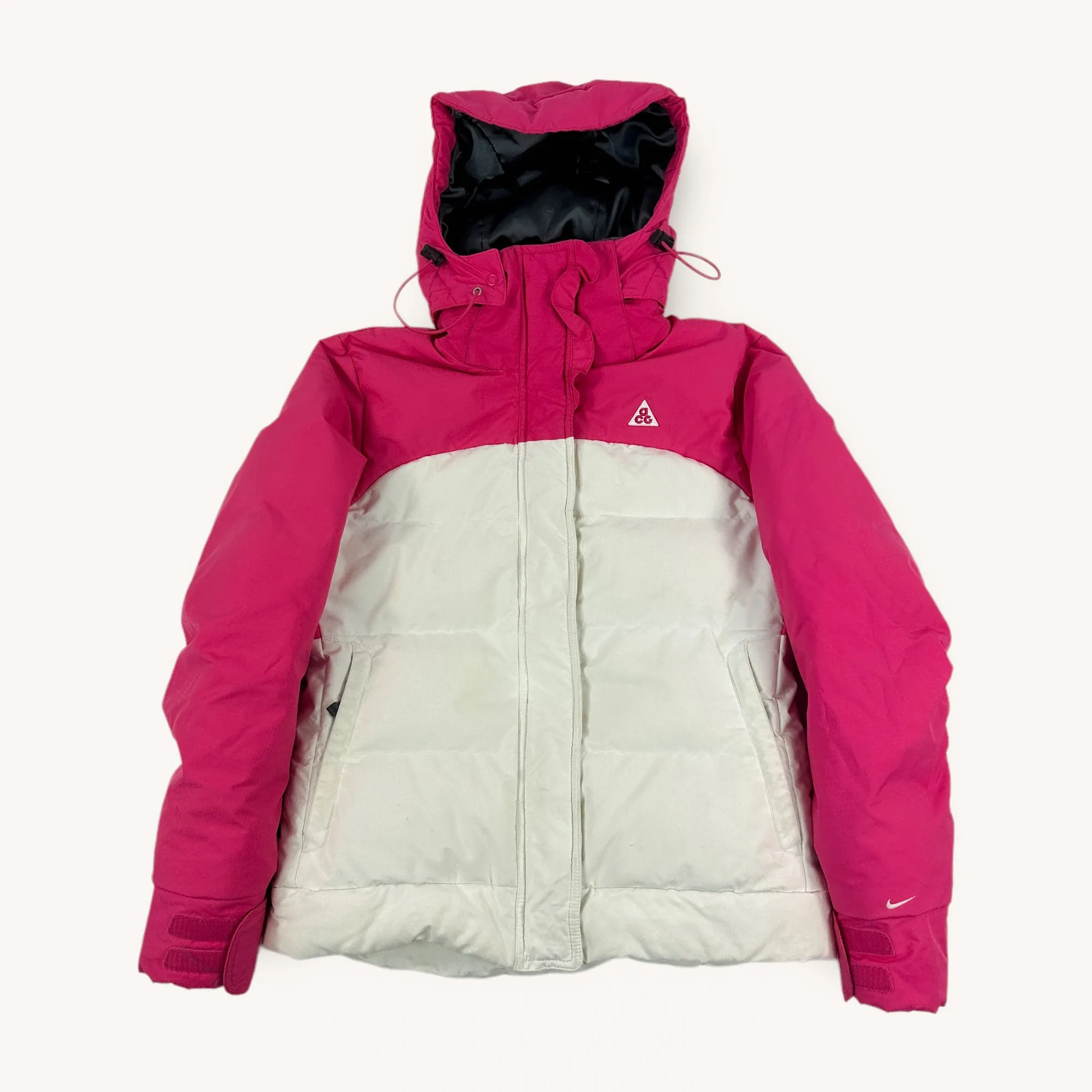 Pink White y2ks NIKE ACG Puffer Jacket Coat (S/M)