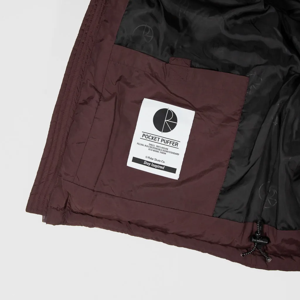 Polar Skate Co. - Pocket Puffer Jacket - Bordeaux