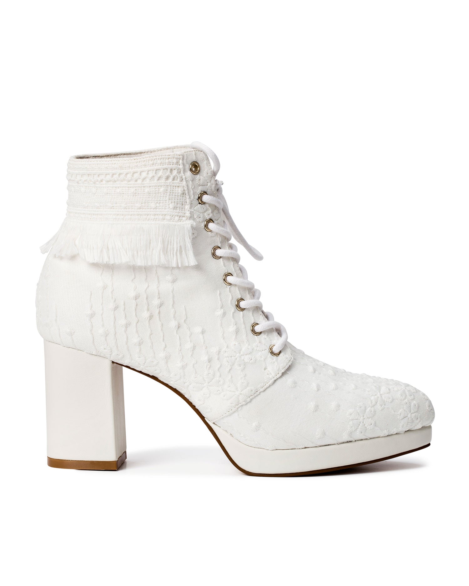 PRAYER BOOTS - LACE UP VELVET BRIDAL BOOTIES - FINAL SALE