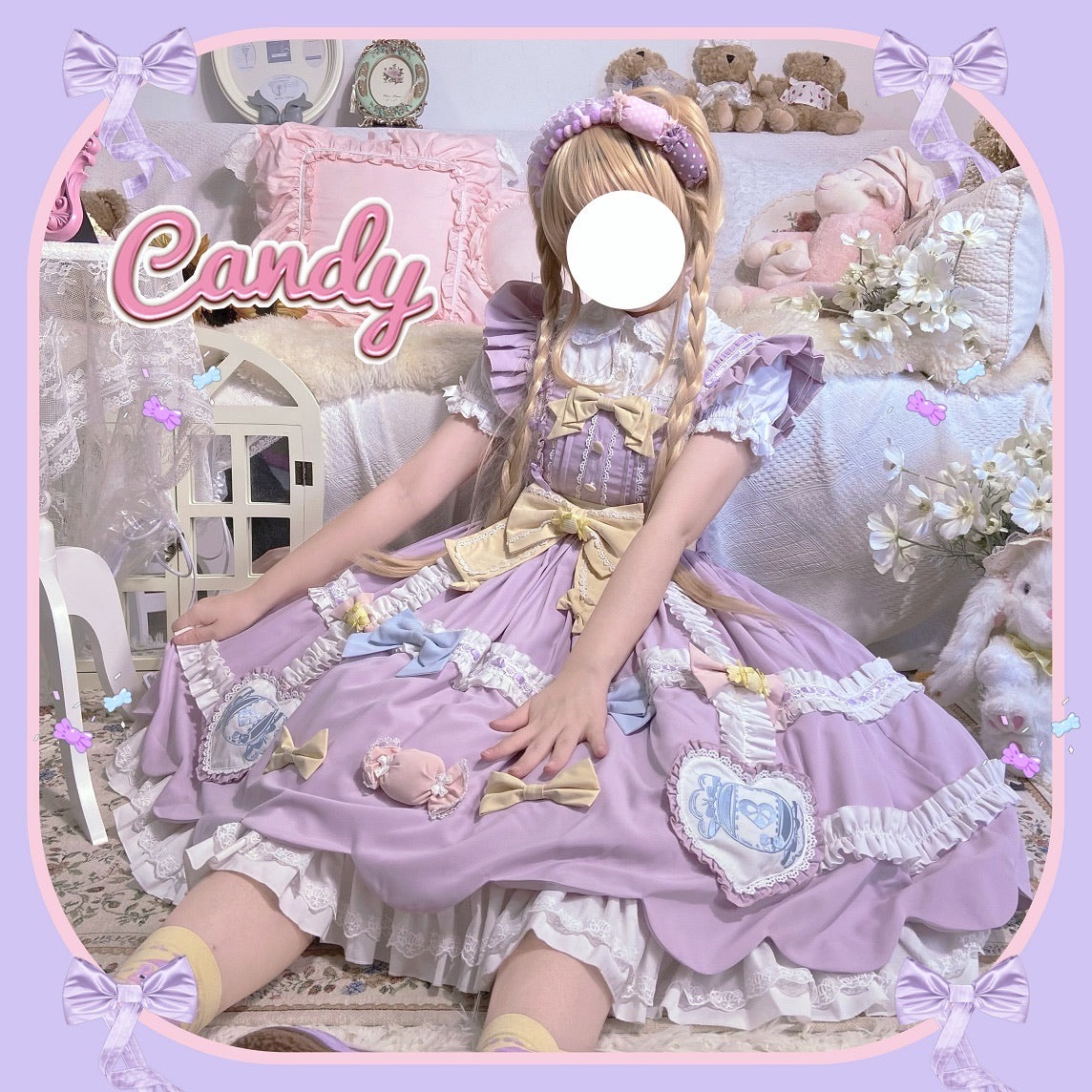 pre order macaroon soy milk lolita JSK dress