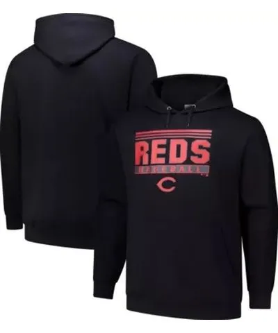 Profile Men's MLB Cincinnati Reds Stack Fleece Pullover Hoodie