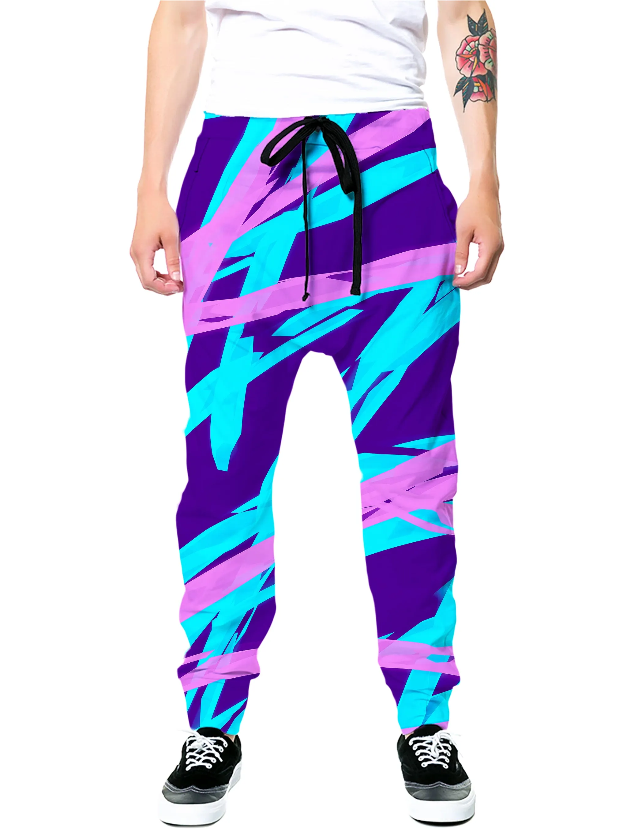 Purple and Blue Rave Abstract Hoodie and Joggers Combo