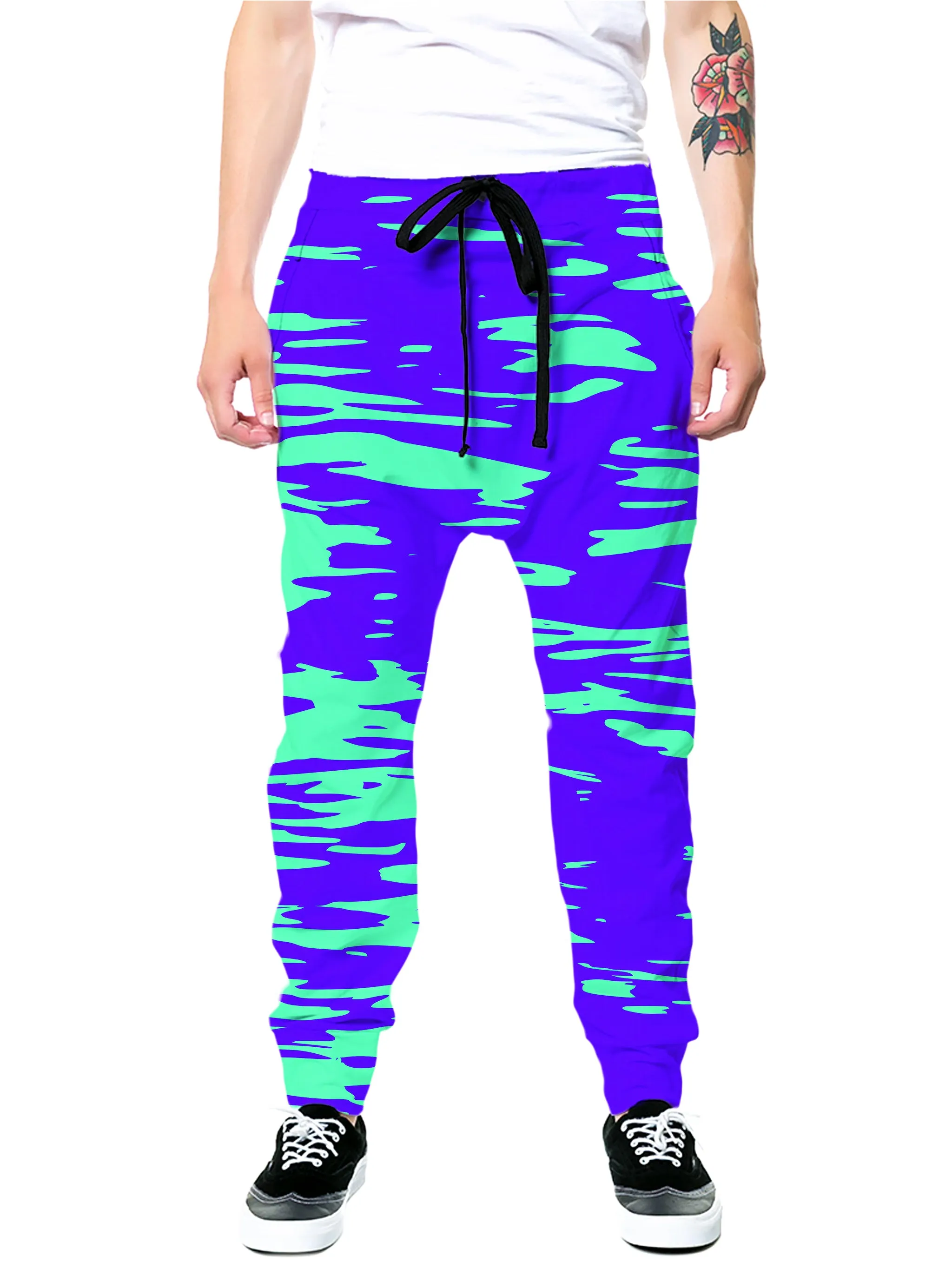 Purple Mint Rave Zebra Stripe Hoodie and Joggers Combo