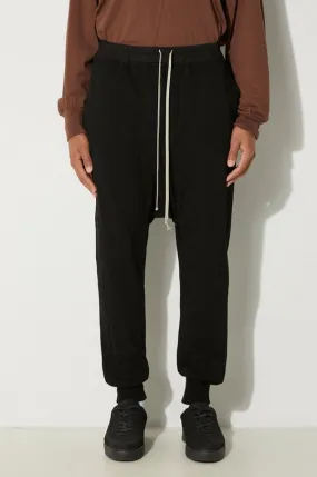 Rick Owens cotton joggers Prisoner Drawstring black color smooth DU02D2395.RIG