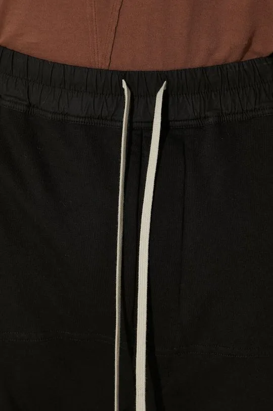 Rick Owens cotton joggers Prisoner Drawstring black color smooth DU02D2395.RIG