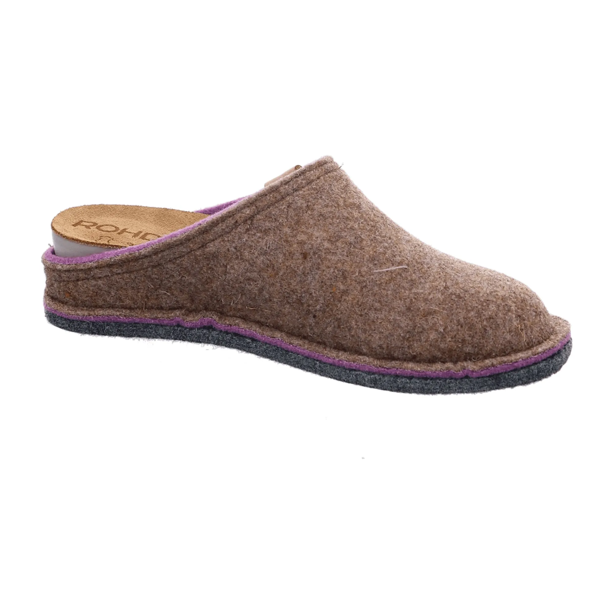 Rohde Beige Women's Slip-On House Shoes, Textile, Round Toe, Flat Heel