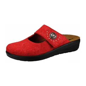 Rohde Red Women's House Shoes with Velcro Closure and Wedge Heel