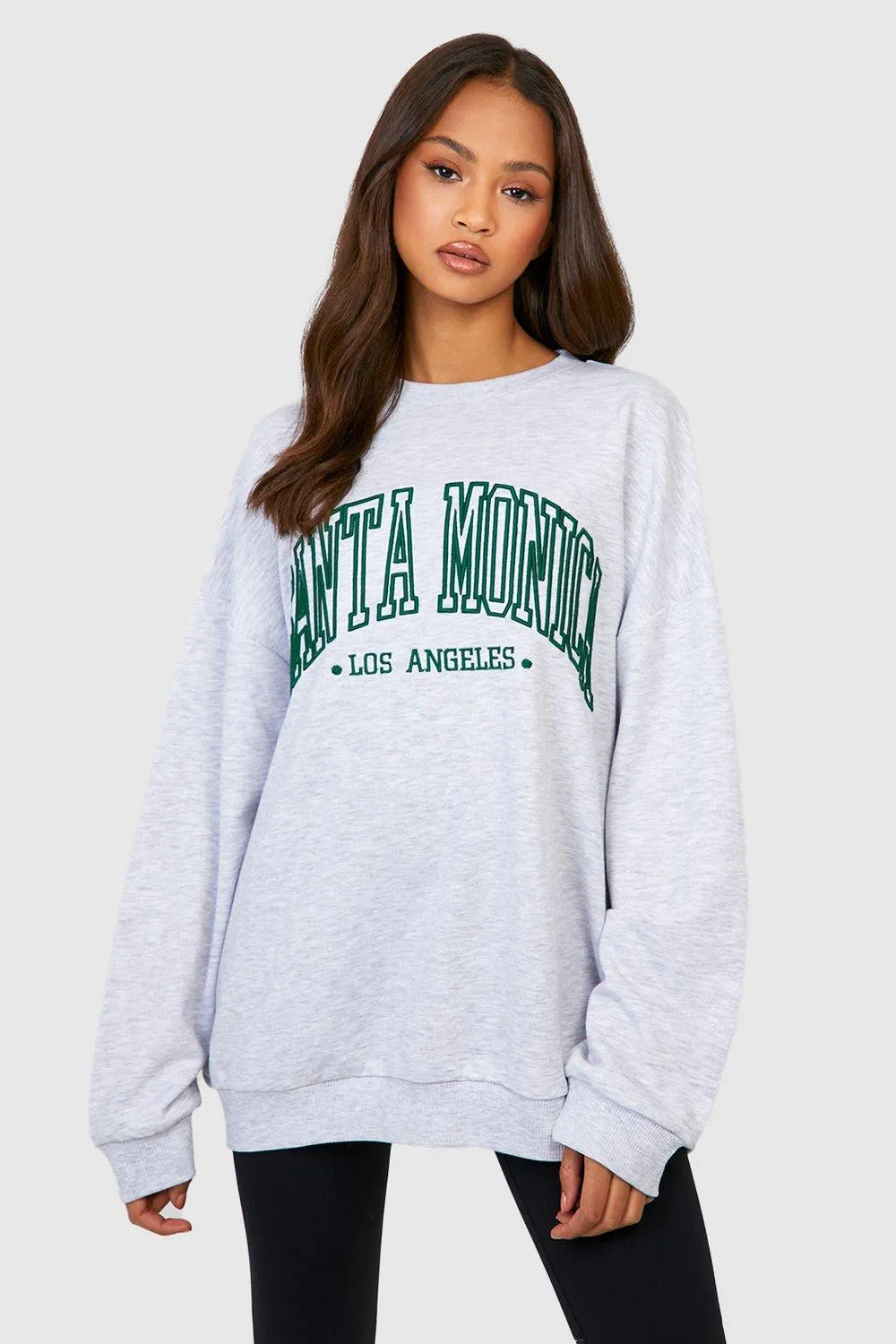 Santa Monica 3D Embroidered Oversized Sweater