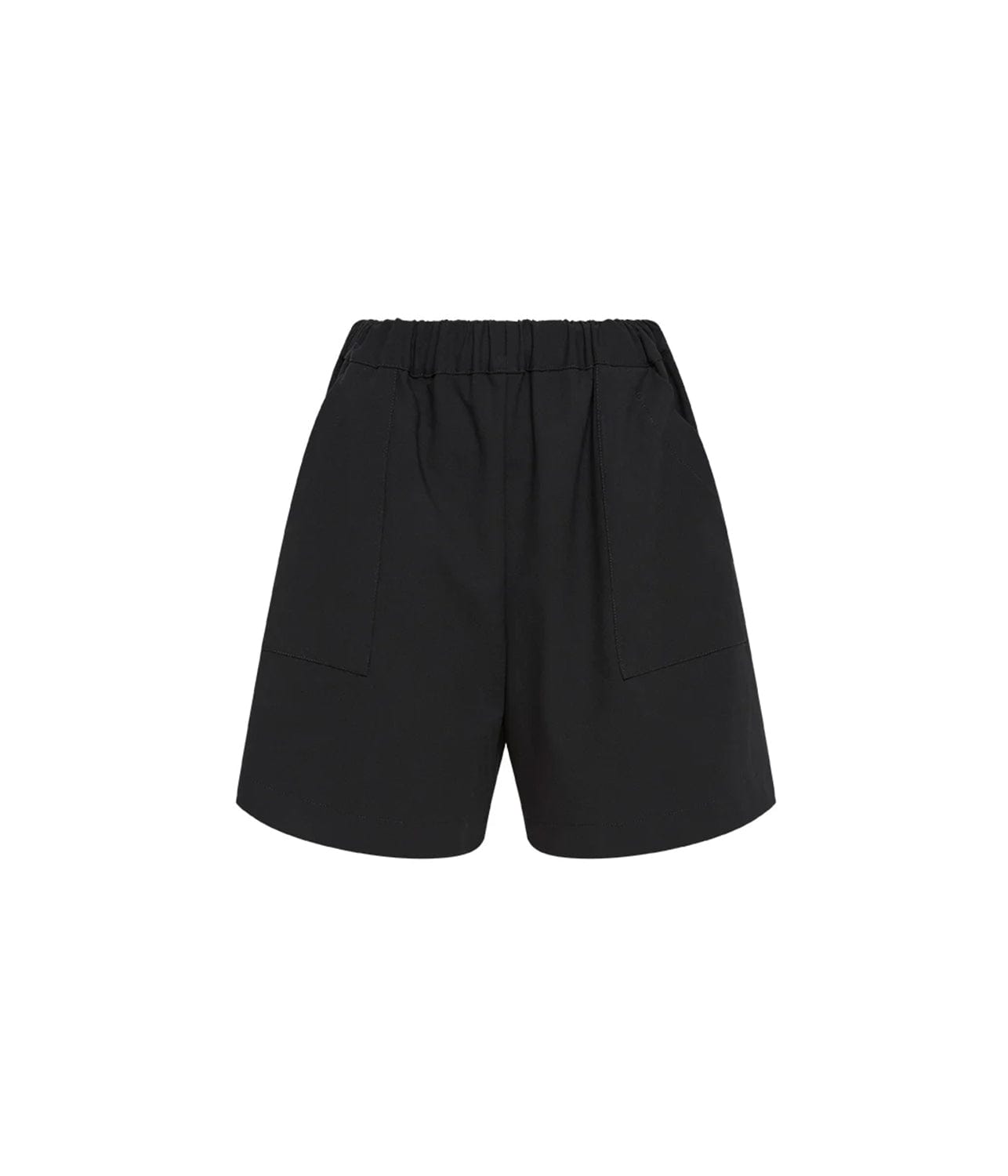 SHORTS WITH PIPING- BLACK