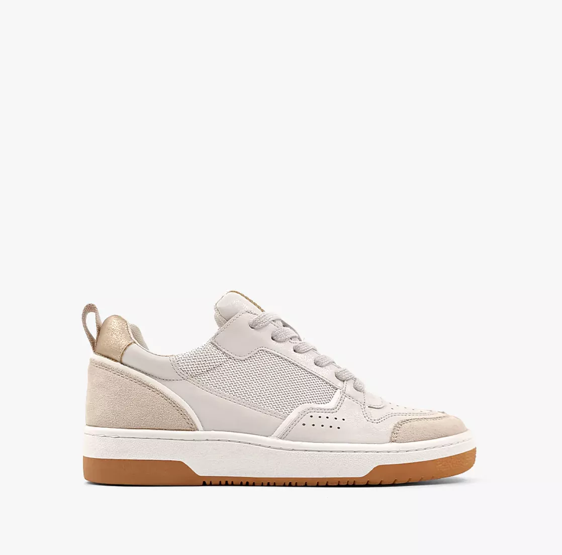 SHU SHOP Romi Sneaker in Distressed Taupe Suede