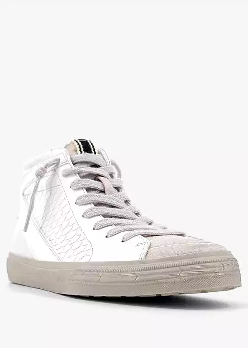 SHU SHOP Rooney White Snake Sneaker