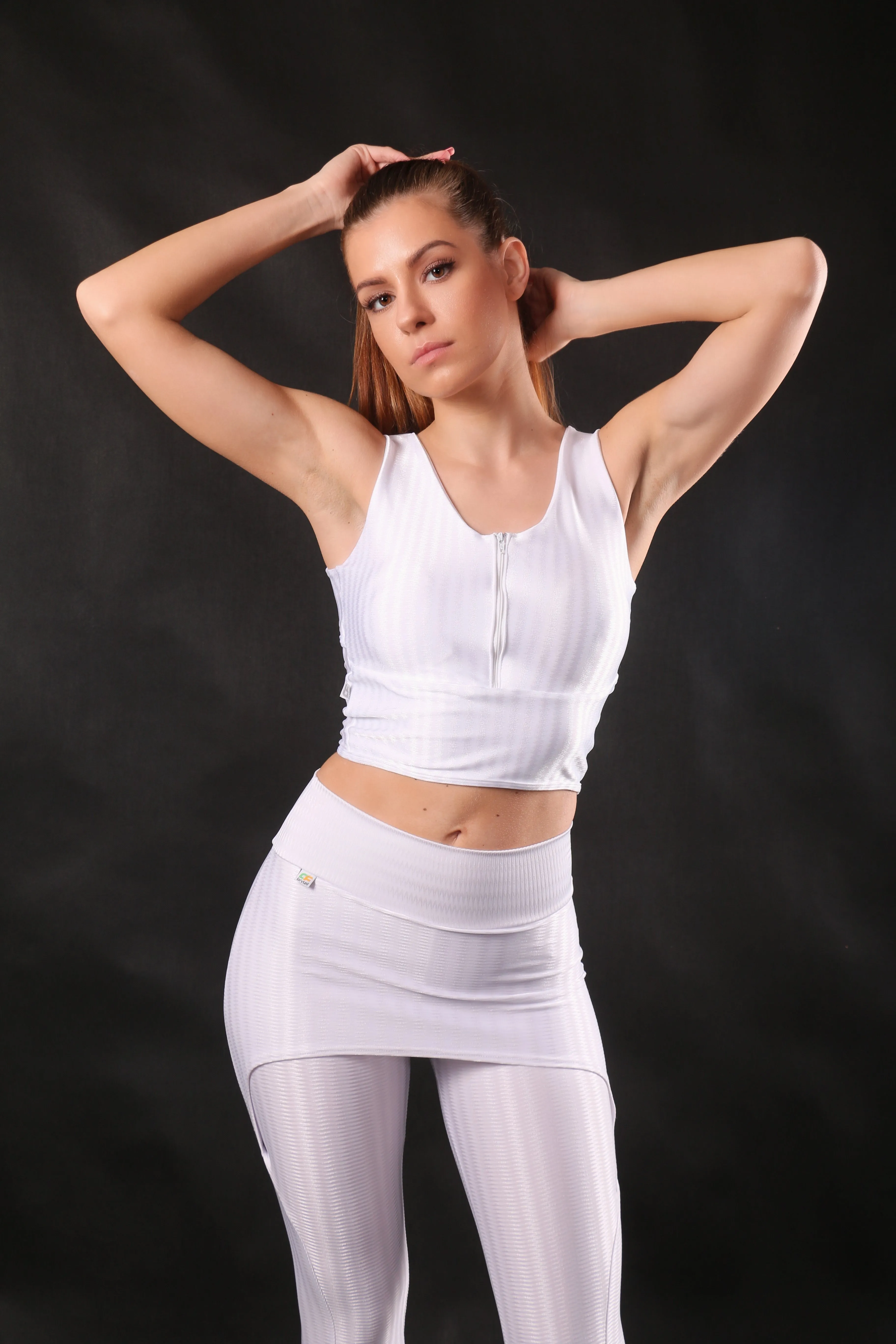 Skirt leggings of Lycra - White