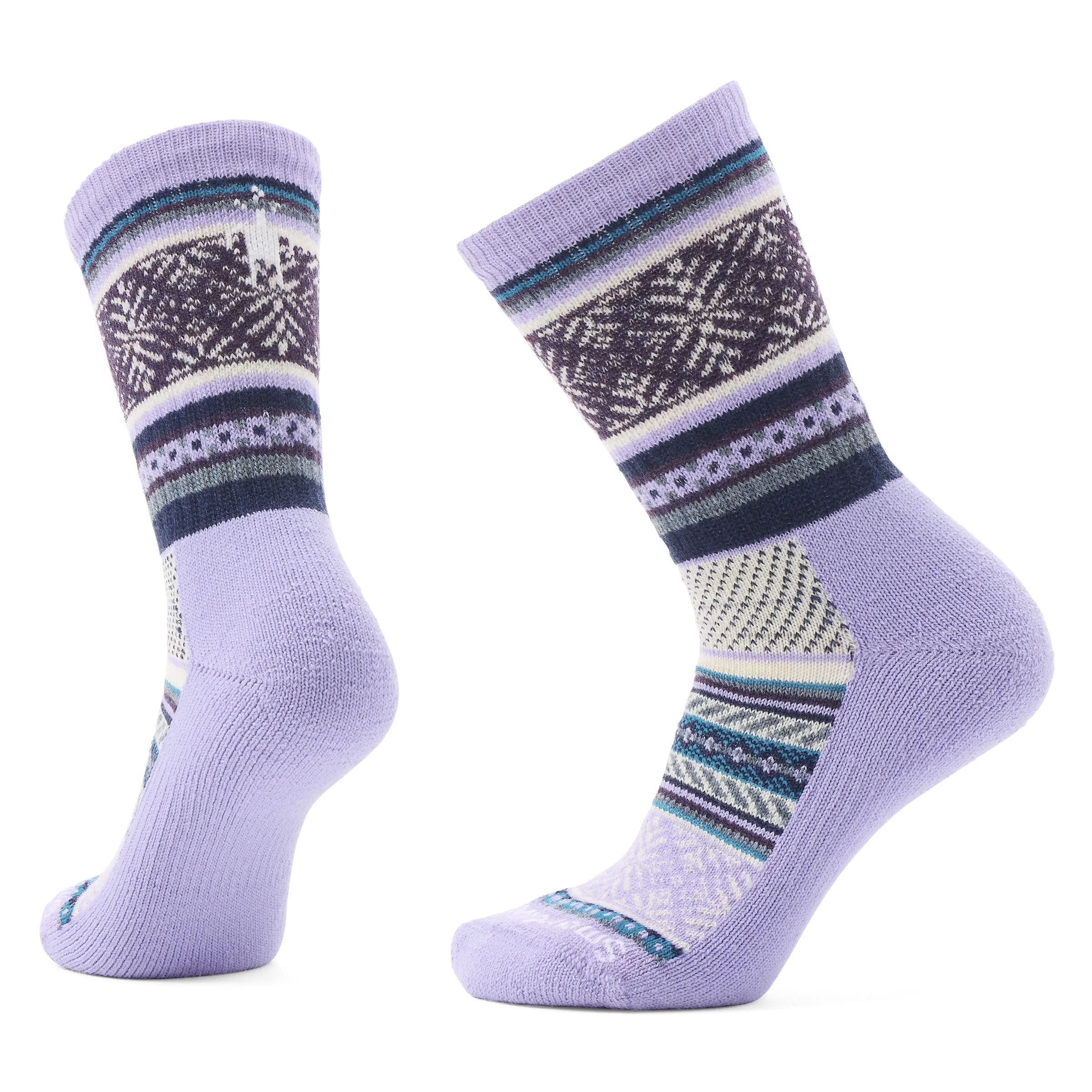 Smartwool Everyday Fair Isle Sweater Crew Socks Color: Ultra Violet