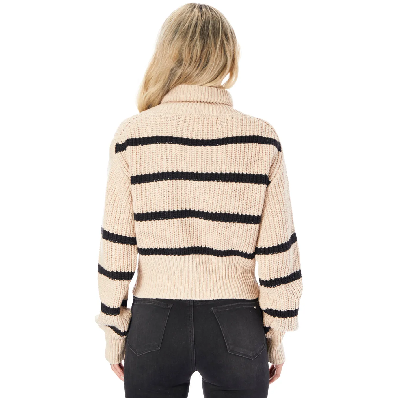 Stripe Zip Up Sweater