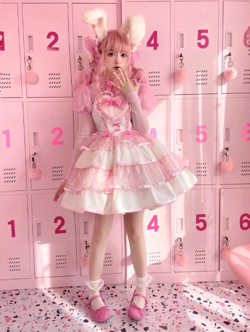 Sweet rabbit Peach bunny Lolita dress