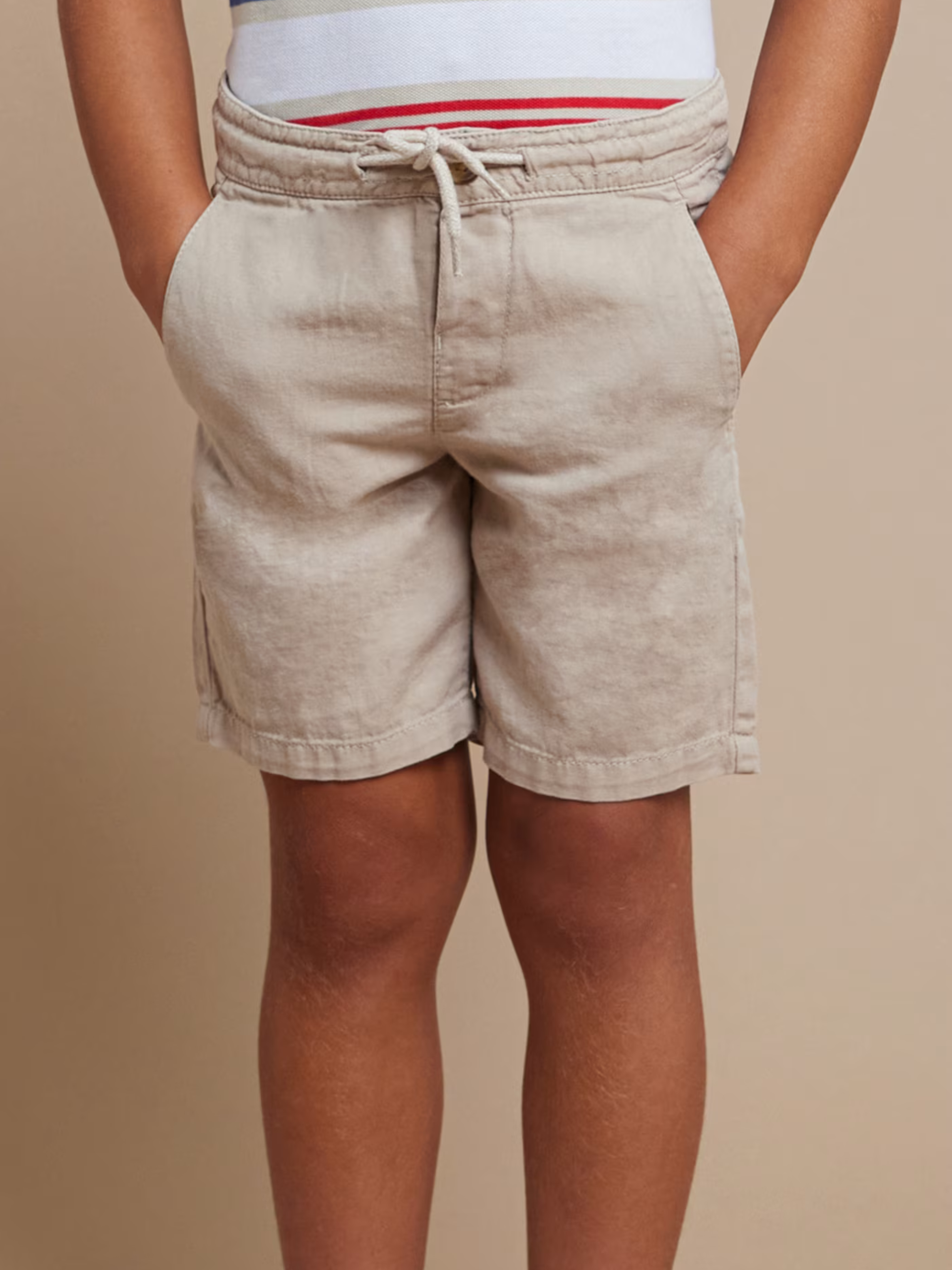 Tan Linen Shorts